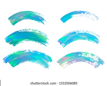 Abstract color brush strokes isolated on white, creative illustration, fashion background. Vector illustration