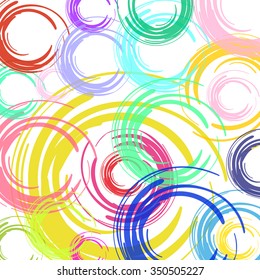 abstract color brush vector circles
