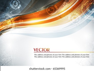 Abstract color card with lighting effect. Vector