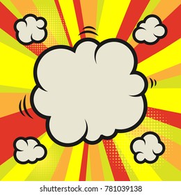 Abstract color cartoon comic background, vector illustration