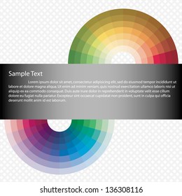 Abstract color chart background and space for sample text. Vector