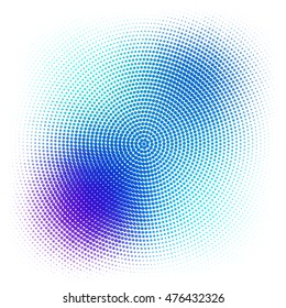 Abstract color circle halftone effect vector background