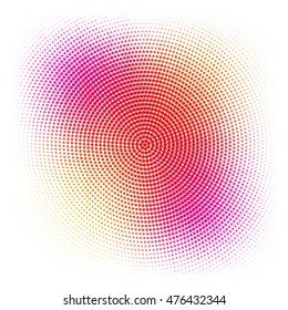 Abstract color circle halftone effect vector background