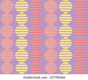 Abstract color circle with line art design seamless pattern background wallpaper. Vector image
