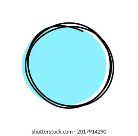 Resumen del círculo de color como dibujo de línea sobre fondo blanco. Vector