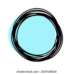 Abstract color circle as line drawing on white background. Vector
