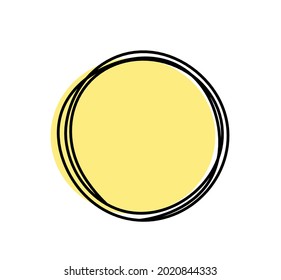 Abstract color circle as line drawing on white background. Vector