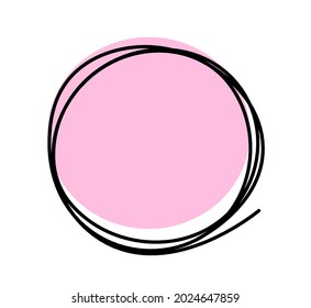 Abstract color circle as line drawing on white background. Vector