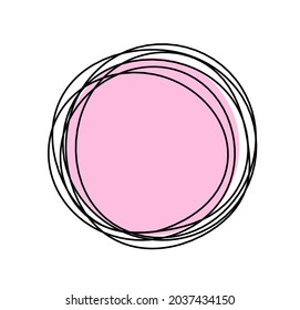 Resumen del círculo de color como dibujo de línea sobre fondo blanco. Vector