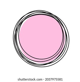 Abstract color circle as line drawing on white background. Vector
