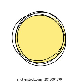 Abstract color circle as line drawing on white background. Vector