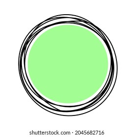 Resumen del círculo de color como dibujo de línea sobre fondo blanco. Vector