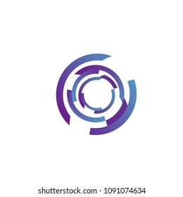 abstract color circle logotype element illustration vector.isolated background.design