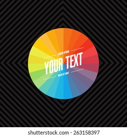 Abstract color circle on minimal background with your text Eps 10 stock vector illustration 