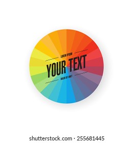 Abstract color circle on simple white background with your text  Eps 10 stock vector illustration 