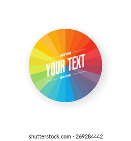 Abstract color circle on simple white background with your text 
Eps 10 stock vector illustration 