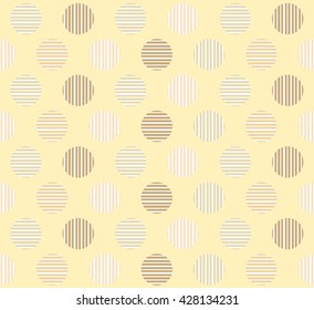 Abstract color circle with stripes line on smooth orange background pattern seamless backdrop wallpaper. Vector image