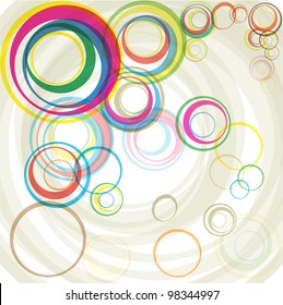 abstract color circles background illustration