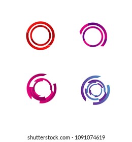 abstract color circles logotype element illustration vector.isolated background.design