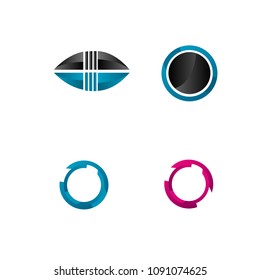 abstract color circles logotype element illustration vector.isolated background.design
