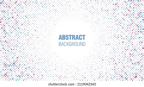 Abstract color circles, squares, hexagons technology pattern isolated on white background. Geometric shape elements for presentation design. Suit for corporate, business, seminar, talks, institution