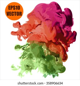 abstract color cloud paint vector background