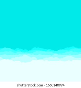 Abstract Color Clouds Sky Generative Art background illustration