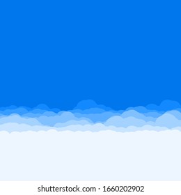 Abstrakte Farben Wolken Himmel Generative Art Hintergrund Illustration