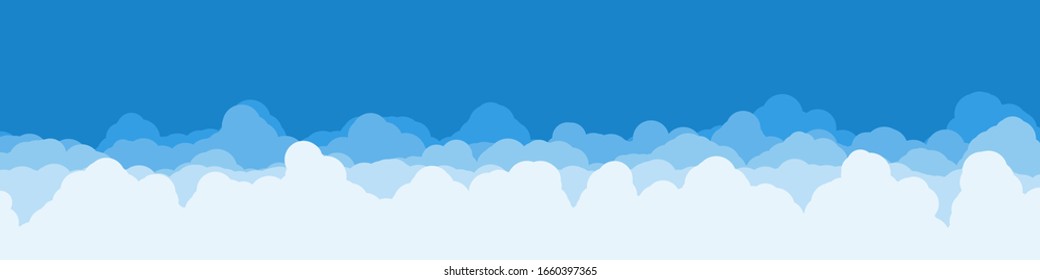 Abstract Color Clouds Sky Generative Art background illustration