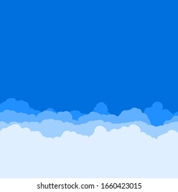 Abstract Color Clouds Sky Generative Art background illustration