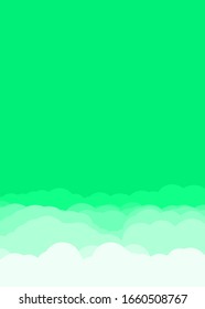 Abstract Color Clouds Sky Generative Art background illustration