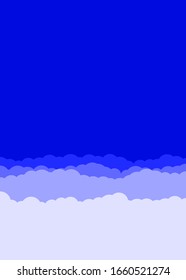 Abstract Color Clouds Sky Generative Art background illustration