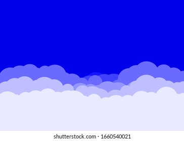 Abstract Color Clouds Sky Generative Art background illustration