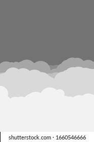 Ilustración de fondo de las nubes de color del cielo de arte generativo