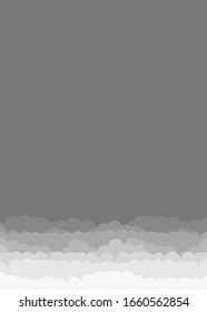 Ilustración de fondo de las nubes de color del cielo de arte generativo