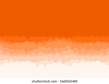 Abstract Color Clouds Sky Generative Art background illustration