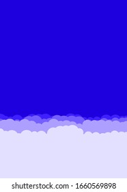 Abstract Color Clouds Sky Generative Art background illustration