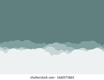 Abstract Color Clouds Sky Generative Art background illustration