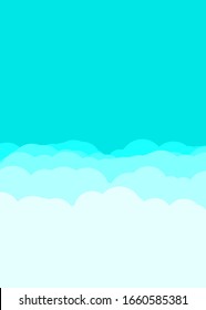 Abstract Color Clouds Sky Generative Art background illustration