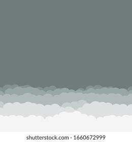 Abstract Color Clouds Sky Generative Art background illustration