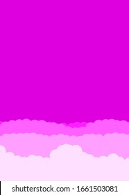 Ilustración de fondo de las nubes de color del cielo de arte generativo