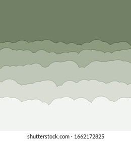 Abstract Color Clouds Sky Generative Art background illustration