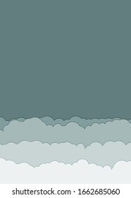 Abstract Color Clouds Sky Generative Art background illustration
