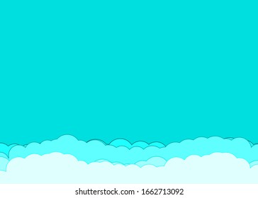 Abstract Color Clouds Sky Generative Art background illustration