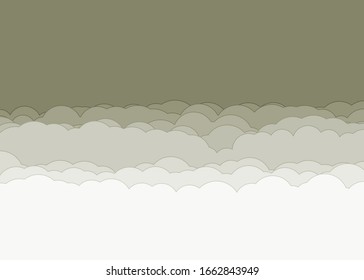 Abstract Color Clouds Sky Generative Art background illustration