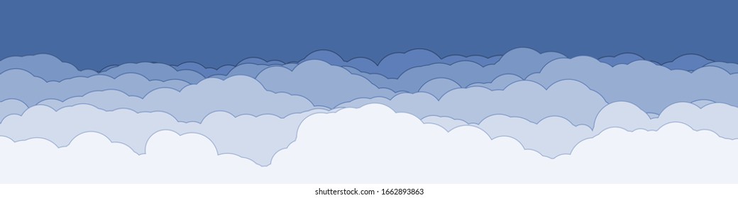 Abstract Color Clouds Sky Generative Art background illustration