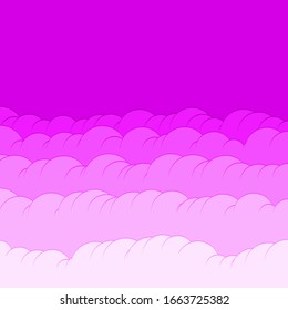 Abstract Color Clouds Sky Generative Art background illustration