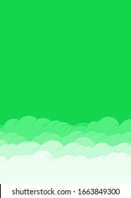 Abstract Color Clouds Sky Generative Art background illustration