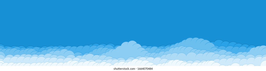 Abstract Color Clouds Sky Generative Art background illustration