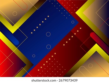 Abstract color combination geometric background. Dynamic shape composition. Cool background design for poster. Vector illustration
